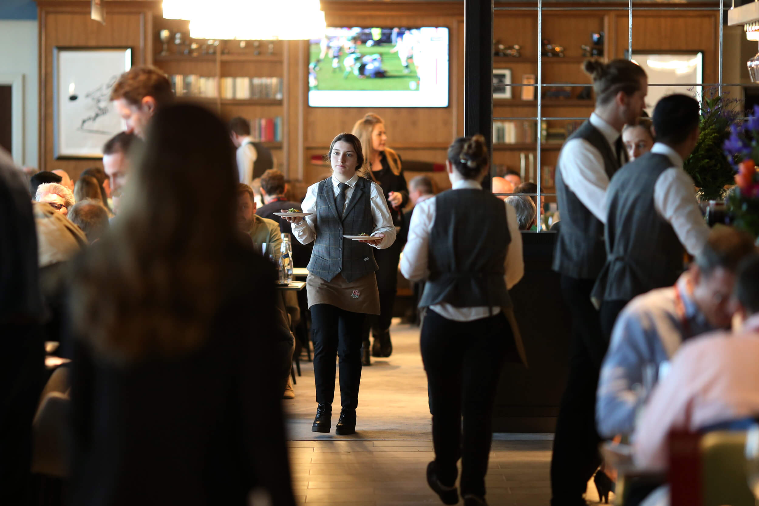 Guests in The East Wing Hospitality Facility
