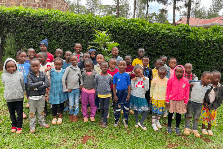 Children at The Baobab School in Kenya.