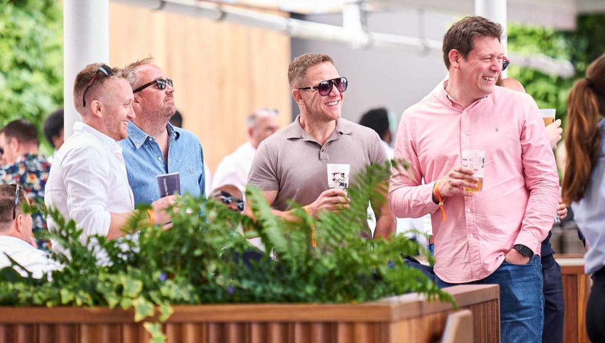 Guests with drink